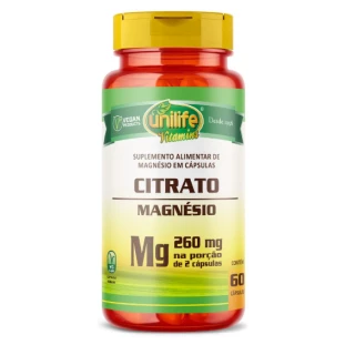 CITRATO MAGNESIO 260MG CPS C/60 - UNILIFE