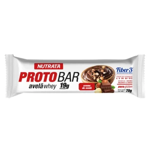 BARRA DE PROTEINA PROTOBAR CREME DE AVELA (ZERO GLUTEN) NUTRATA 70G
