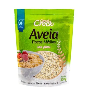 AVEIA SEM GLUTEN FLOCOS MEDIOS LEVE CROCK 200G