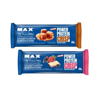 BARRA DE PROTEINA POWER PROTEIN CRISP MAX TITANIUM 44G (SABORES)