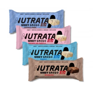 BARRA DE PROTEINA WHEY GREGO NUTRATA 40G (SABORES)