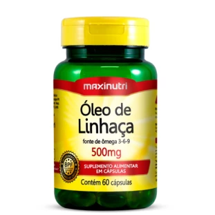 OLEO DE LINHACA 500MG CPS C/60 - MAXINUTRI 