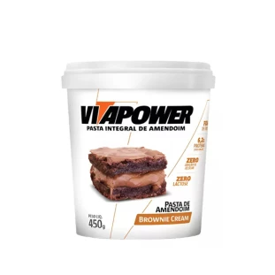 PASTA DE AMENDOIM INTEGRAL SABOR BROWNIE CREAM VITAPOWER 1,005G