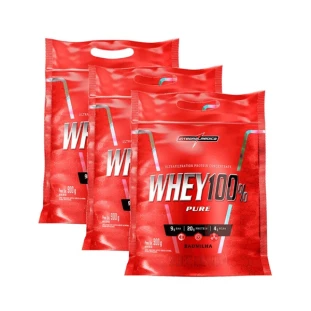 WHEY 100% PURE REFIL INTEGRALMEDICA 900G (SABORES) 