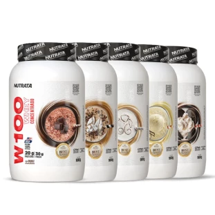WHEY W100 CONCENTRADO NUTRATA 900G (SABORES)